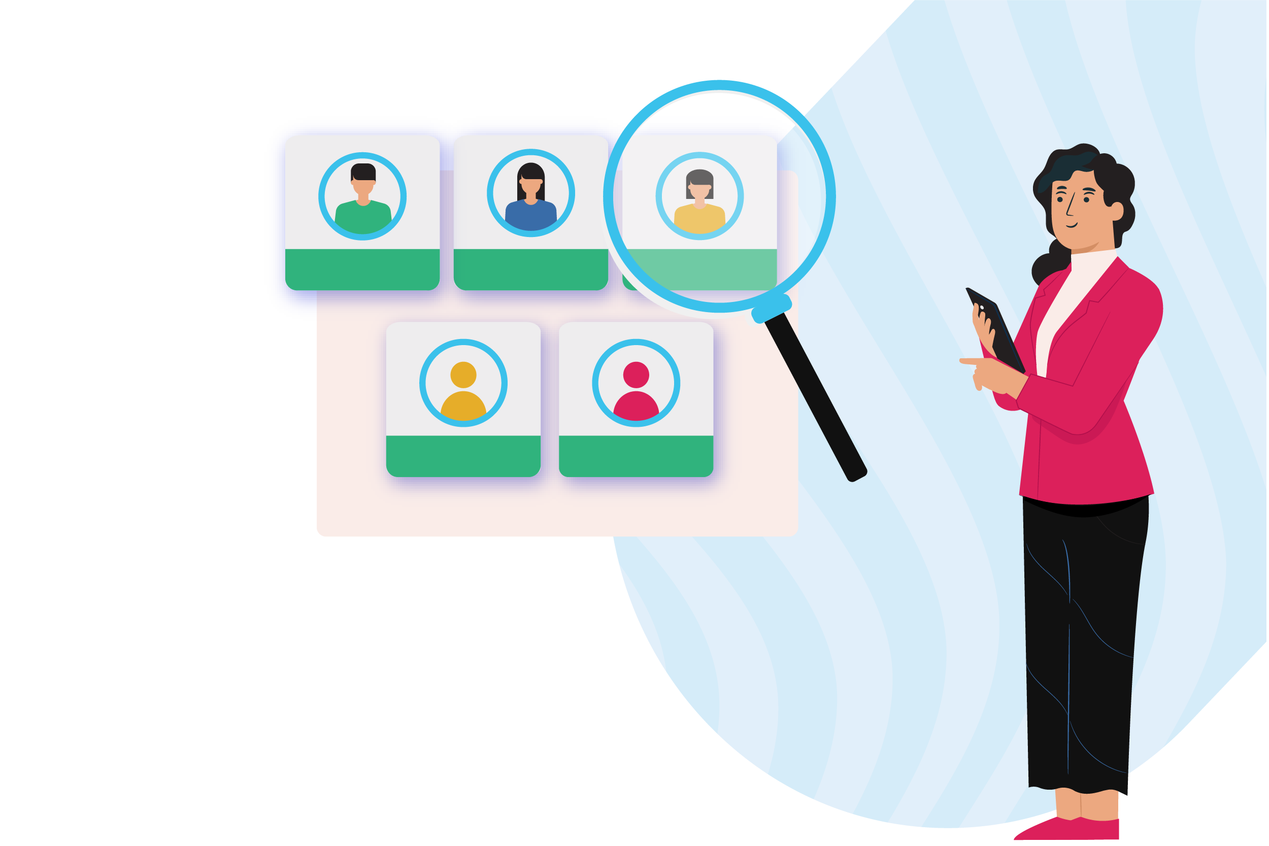 HR consultants reviewing candidate profiles
